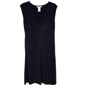 Free People Stretch Jersey Twist Front Fit & Flare Dress - Black - Large